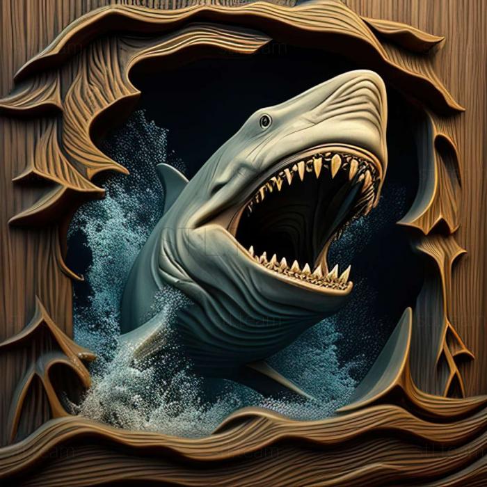 3D модель Большая белая акула фильм Челюсти (STL)